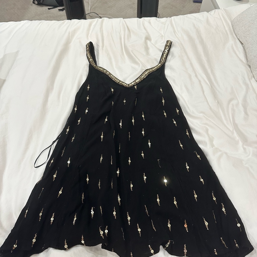 Free people sparkly dress small black
